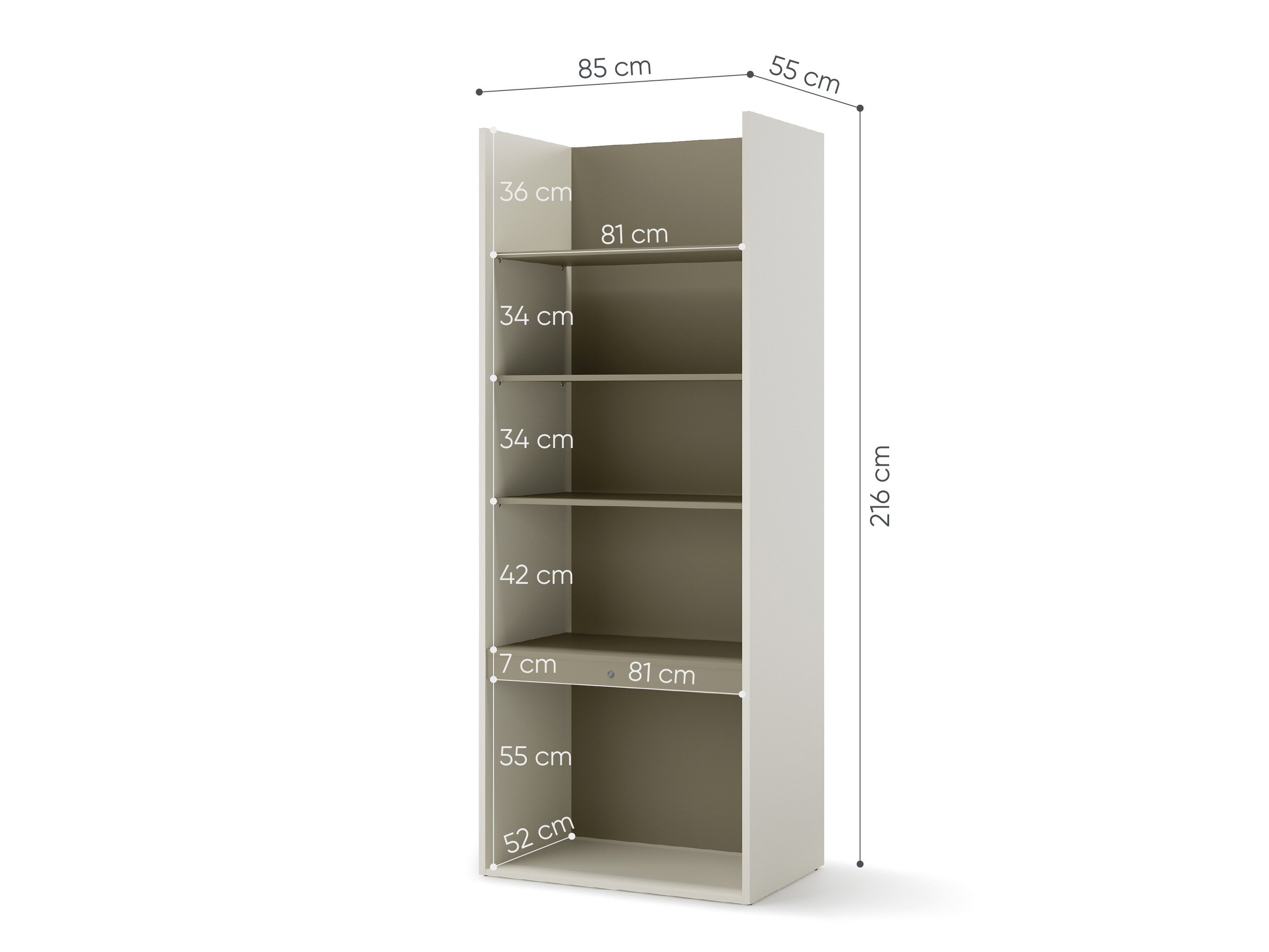 Boekenkast Evareve 103 (Groen + Lichtbruin)