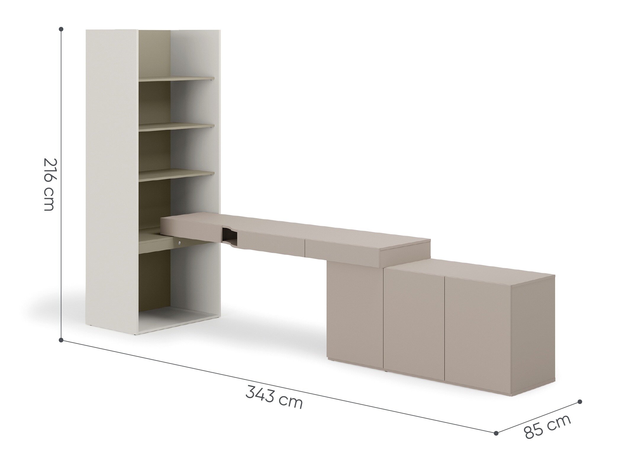 Büro-Set Evareve 118 (Grau + Grün)