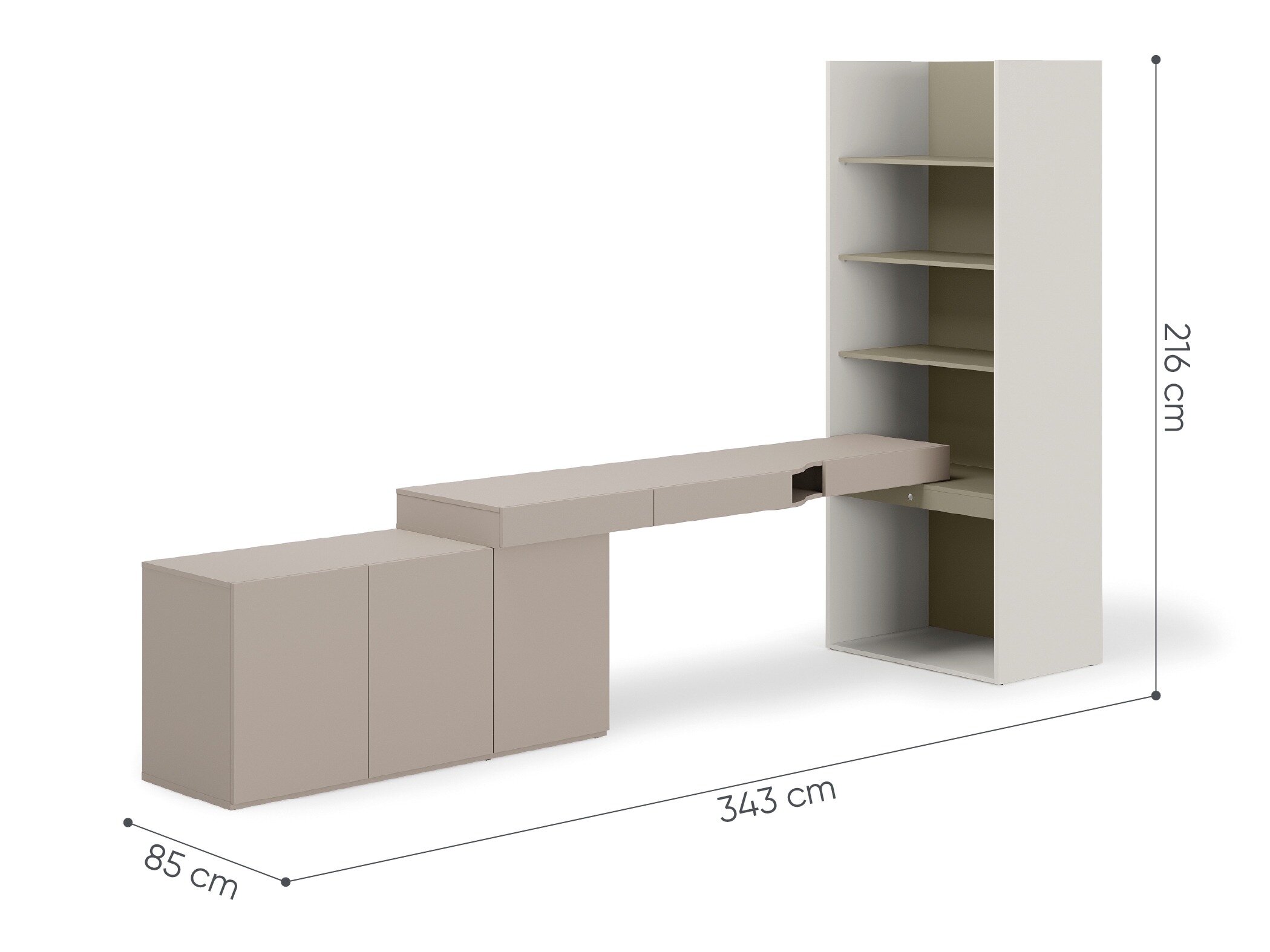 Ensemble de bureau à domicile Evareve 118 (Gris + Vert)