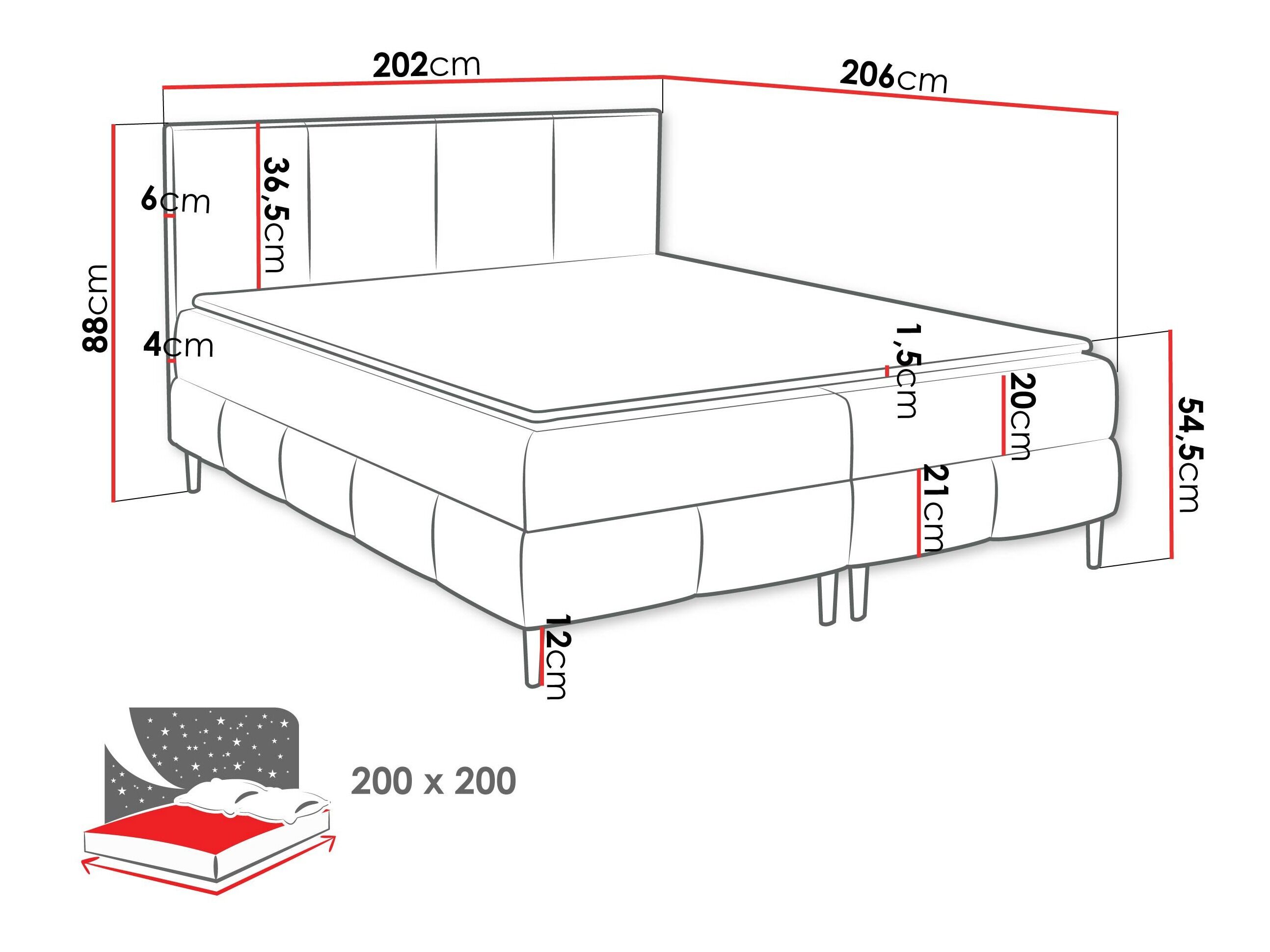 Boxspring postelja Rivus I (Coral 60)