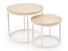 Sofabordssæt Houston 951 (Lys travertin + Hvid)