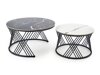 Sofabordssæt Houston 2011 (Hvid marmor + Sort marmor)