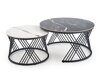 Sofabordssæt Houston Acetum (Hvid marmor + Sort marmor)