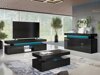 TV-meubel Monfero (Zwart + Glanzend zwart)