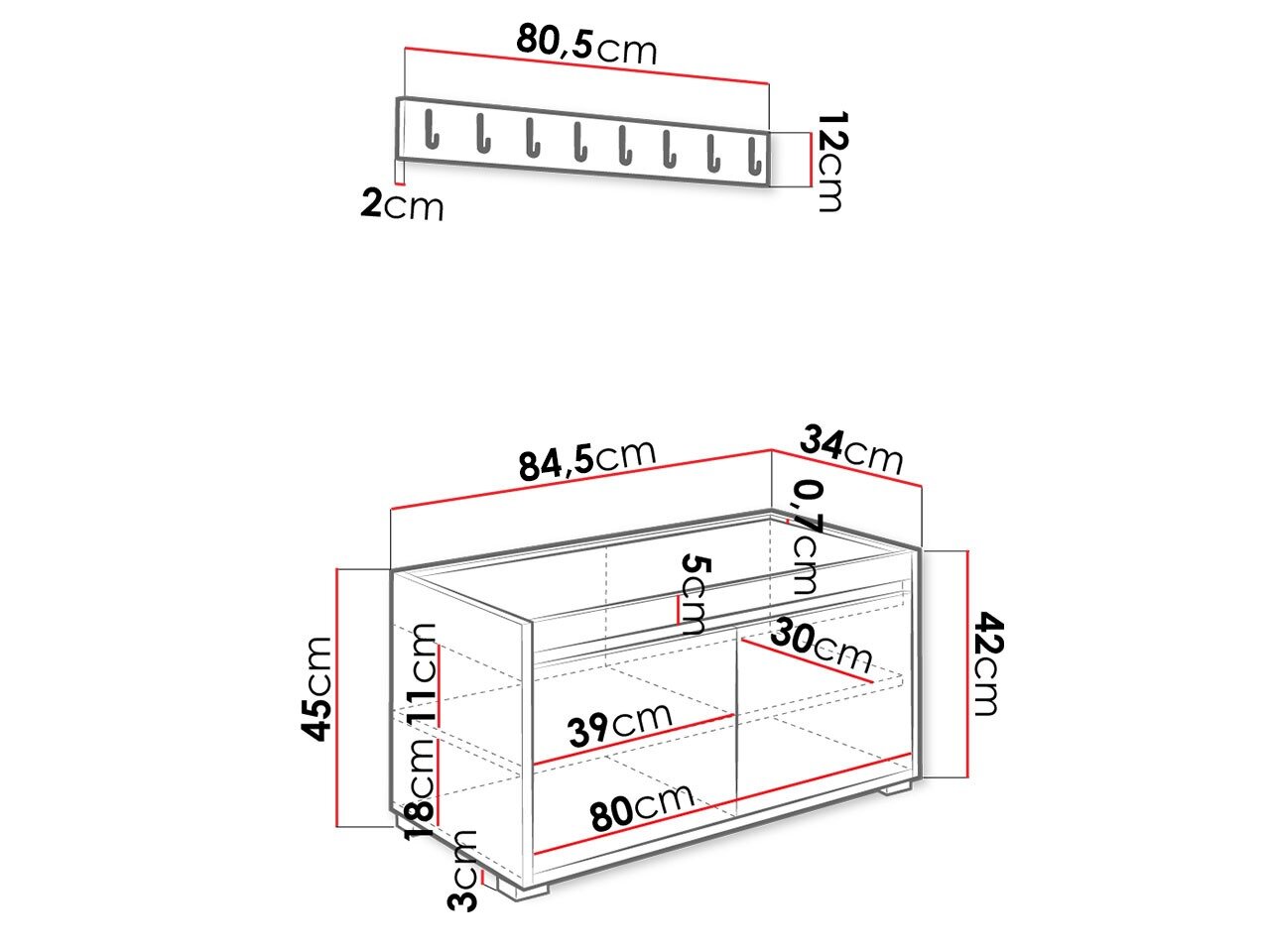 Entrésæt Comfivo Pinus I (Hvid + Abriamo 06)