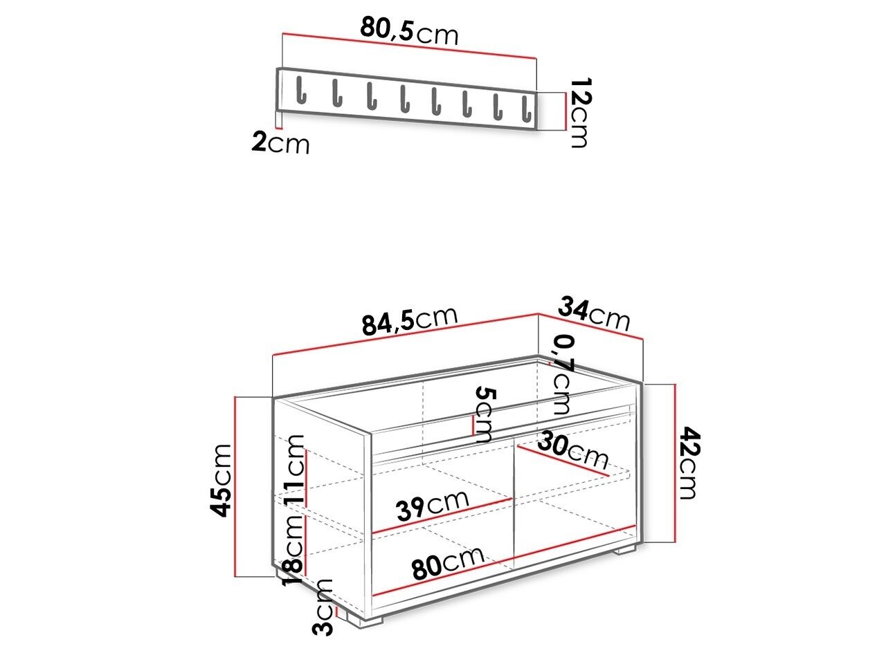 Entrésæt Comfivo Pinus IV (Hvid + Abriamo 03)