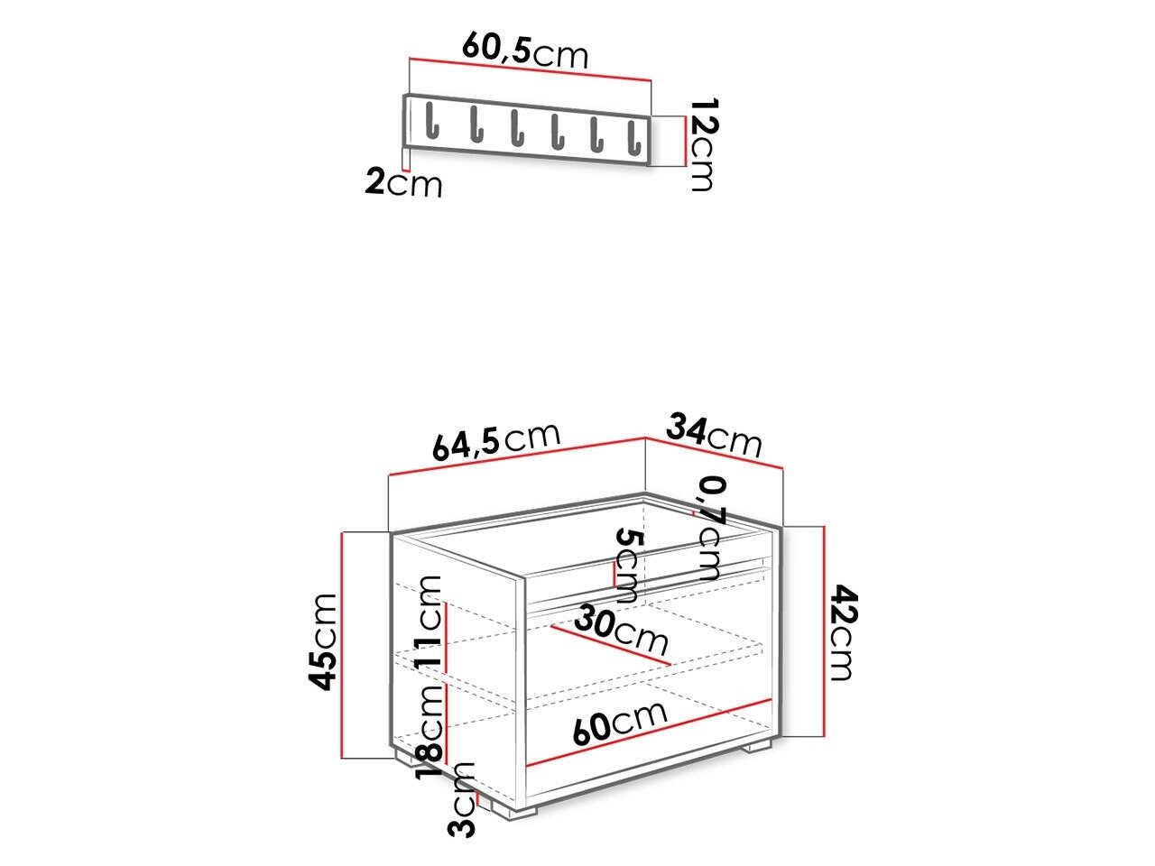 Gangmeubelset Comfivo Pinus V (Wit + Abriamo 03)