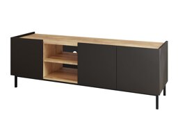 TV-meubel Veldome 102 (Zwart + Lichtbruin)