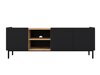 TV-meubel Veldome 102 (Zwart + Lichtbruin)