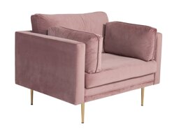 Fauteuil Dallas 100 (Stoffig roze + Bruin)