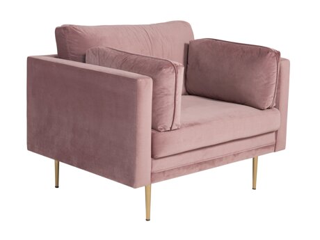 Fauteuil Dallas 100 (Stoffig roze + Bruin)