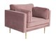 Fauteuil Dallas 100 (Stoffig roze + Bruin)
