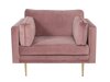 Fauteuil Dallas 100 (Stoffig roze + Bruin)