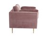 Fauteuil Dallas 100 (Stoffig roze + Bruin)