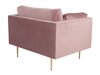 Fauteuil Dallas 100 (Stoffig roze + Bruin)