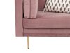 Fauteuil Dallas 100 (Stoffig roze + Bruin)