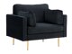 Fauteuil Dallas 100 (Zwart + Bruin)