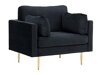 Fauteuil Dallas 100 (Zwart + Bruin)