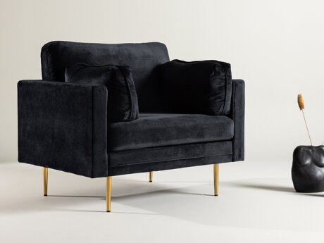 Fauteuil Dallas 100 (Zwart + Bruin)