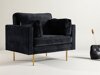 Fauteuil Dallas 100 (Zwart + Bruin)