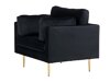 Fauteuil Dallas 100 (Zwart + Bruin)