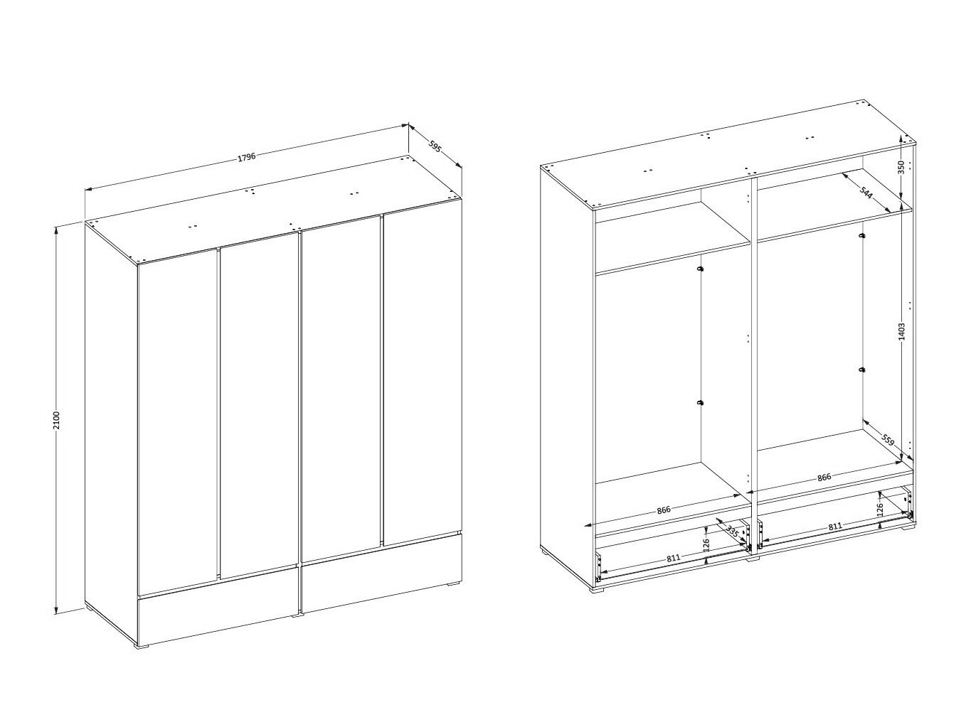 Garderobeskab Alfere 119 (Grøn)