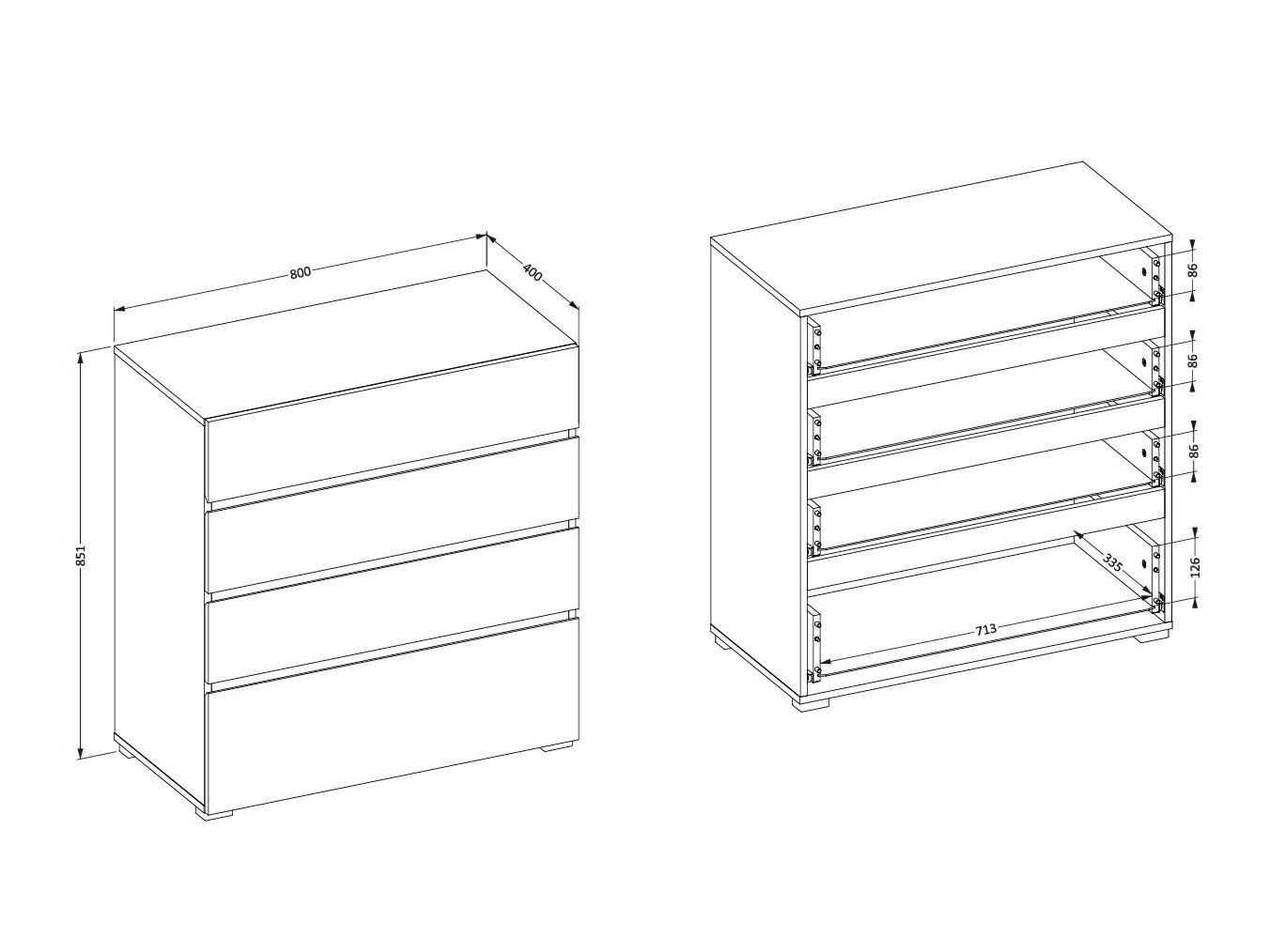 Kommode Alfere 121 (Grøn)