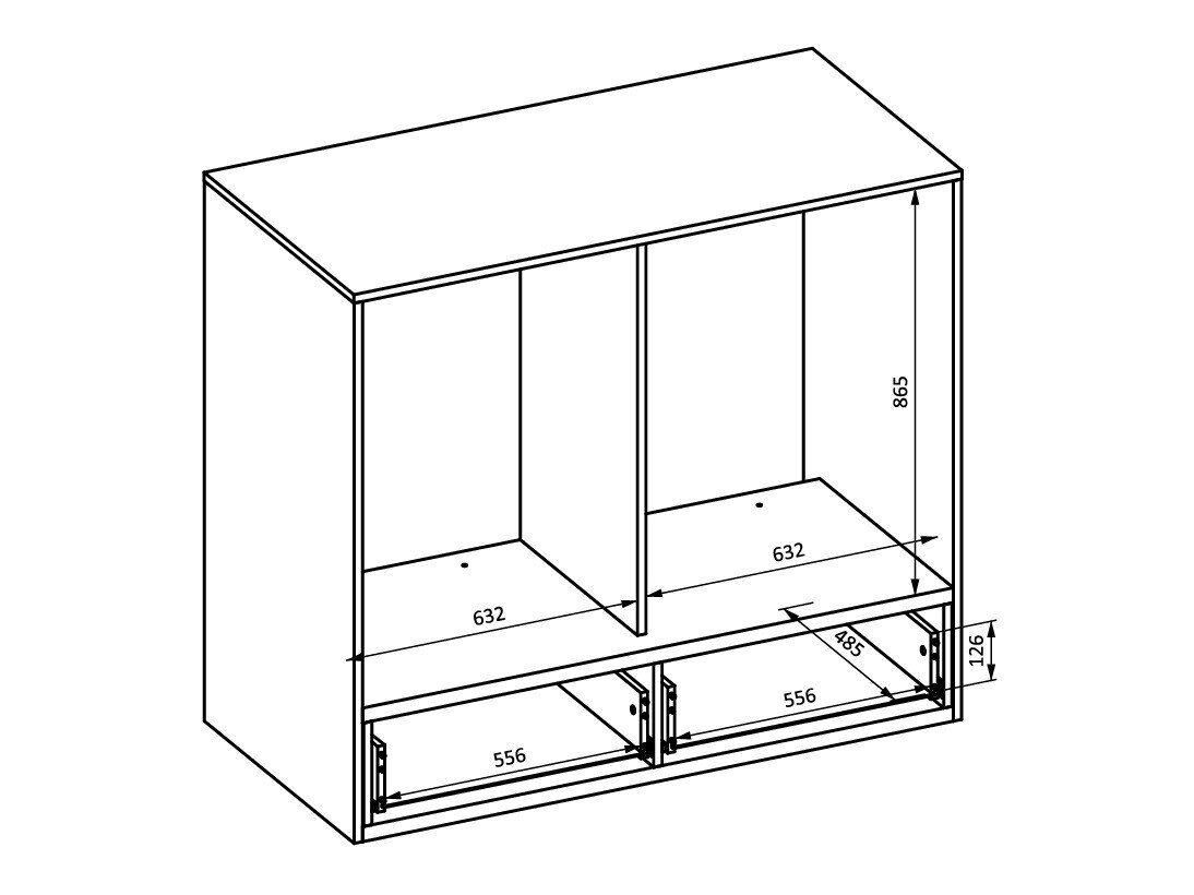 Reol til badeværelse Austin 368 (Sort)