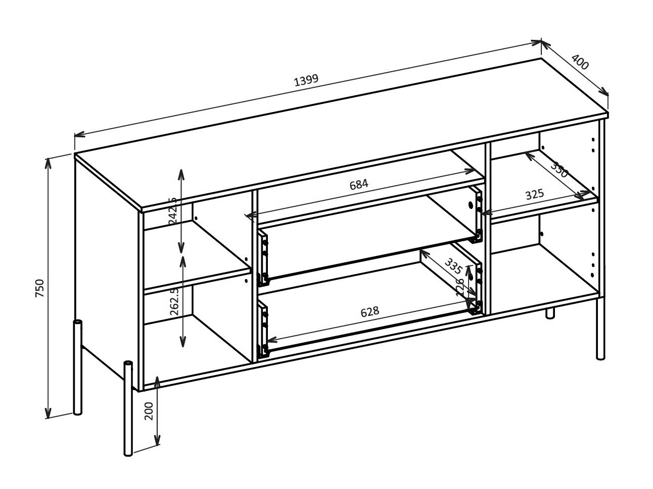 Kommode Levtenu 114 (Egetræ + Kashmir)