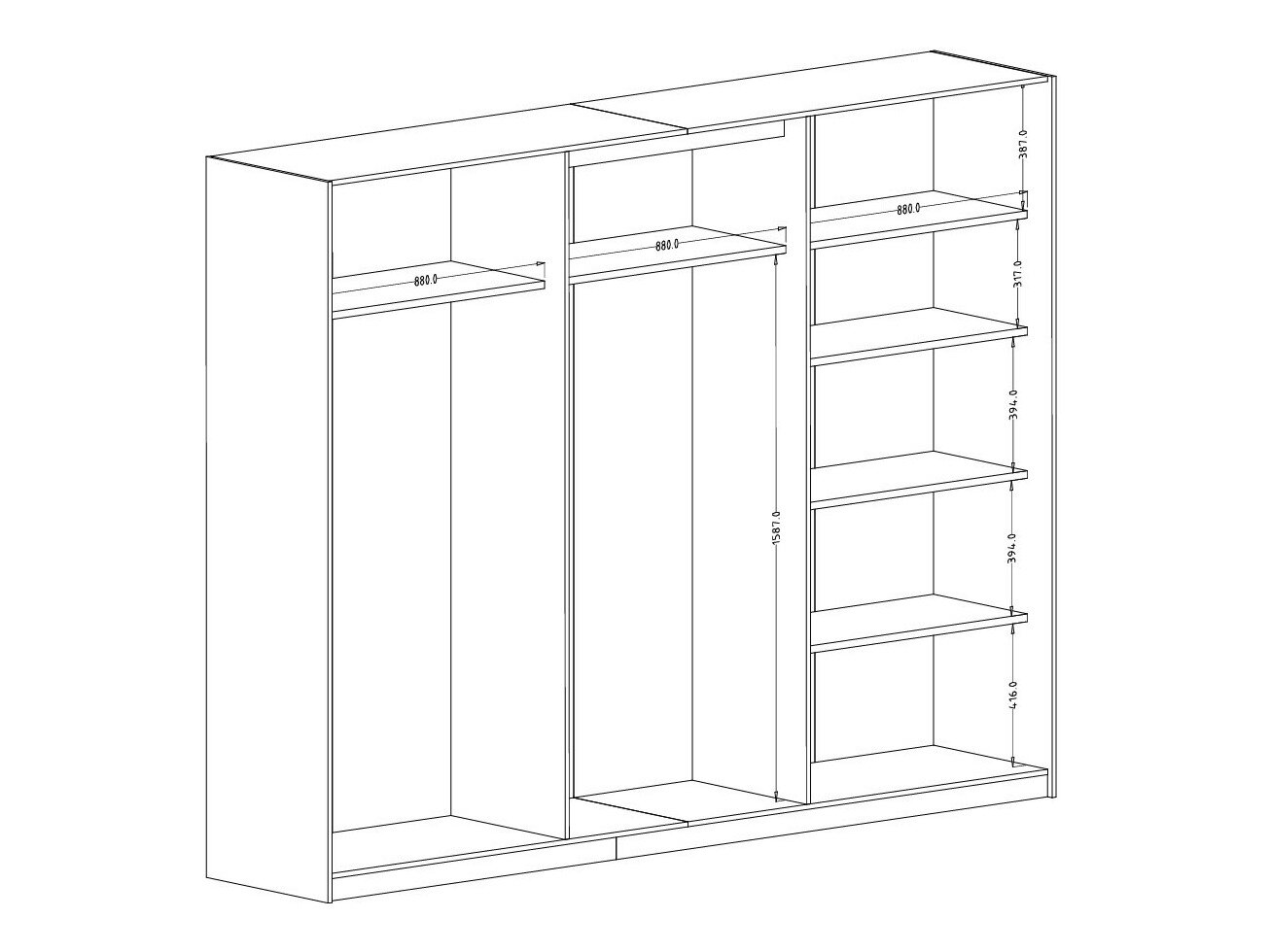 Garderobeskab Austin 370 (Kashmir + Congo)