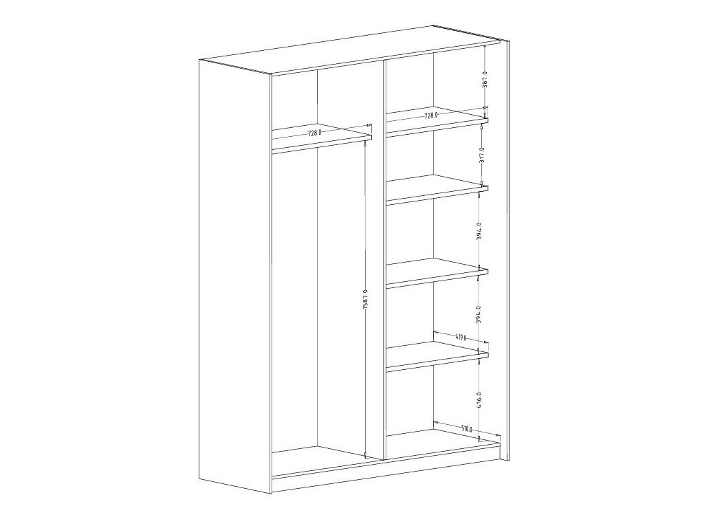 Garderobeskab Austin 371 (Beige)