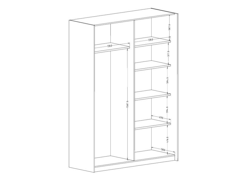 Garderobeskab Austin 371 (Beige)