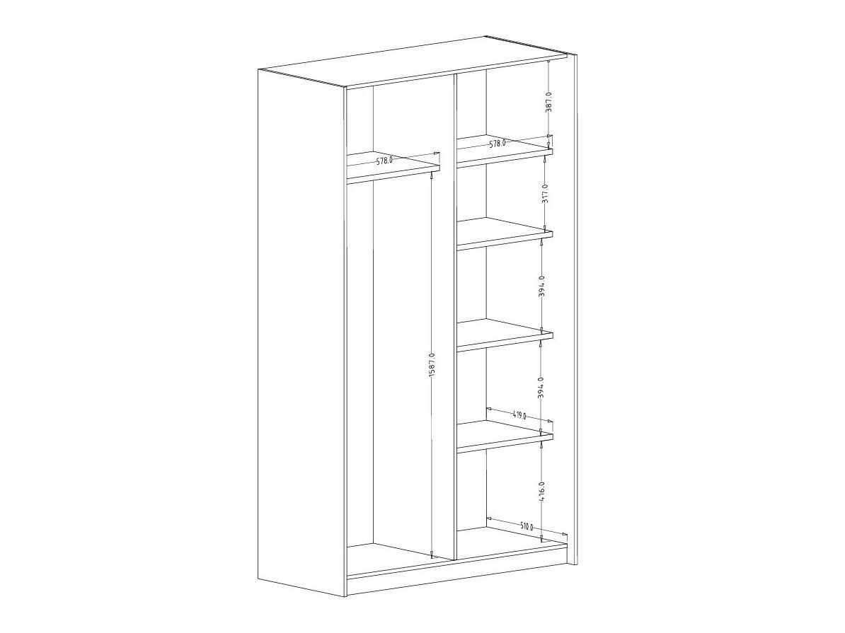 Riidekapp Austin 369 (Tamm)