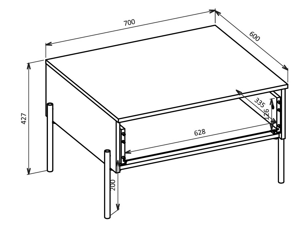 Sofabord Levtenu 116 (Egetræ + Kashmir)