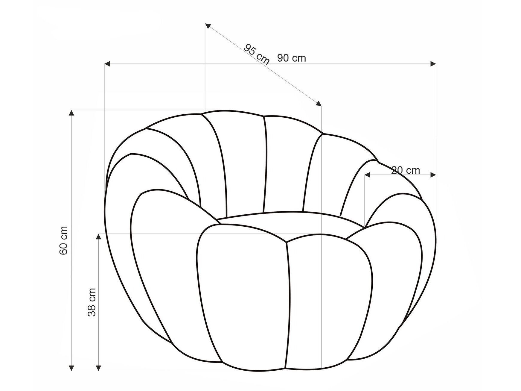 Lænestol Houston 2018 (Gul)