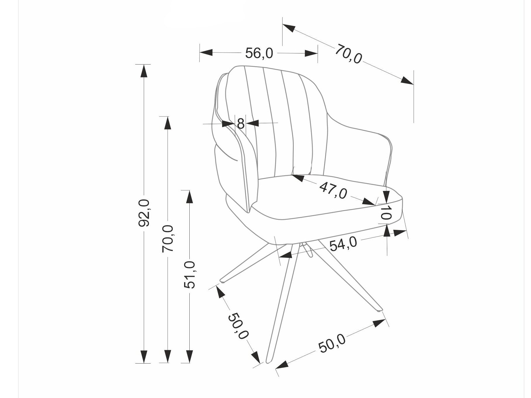 Stol Houston 2019 (Grå)