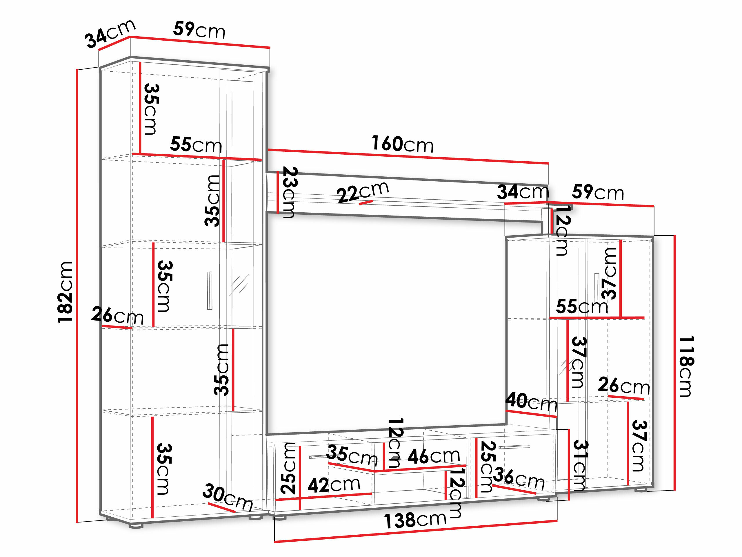 Stuemøbelsæt Bristol 134