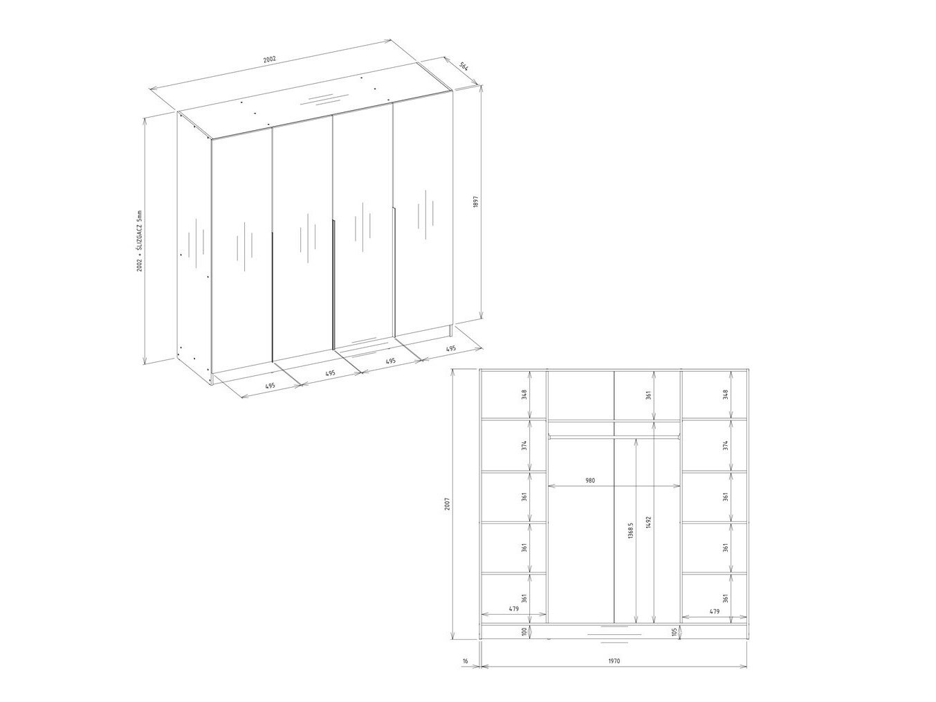 Garderobeskab Mandeville 320