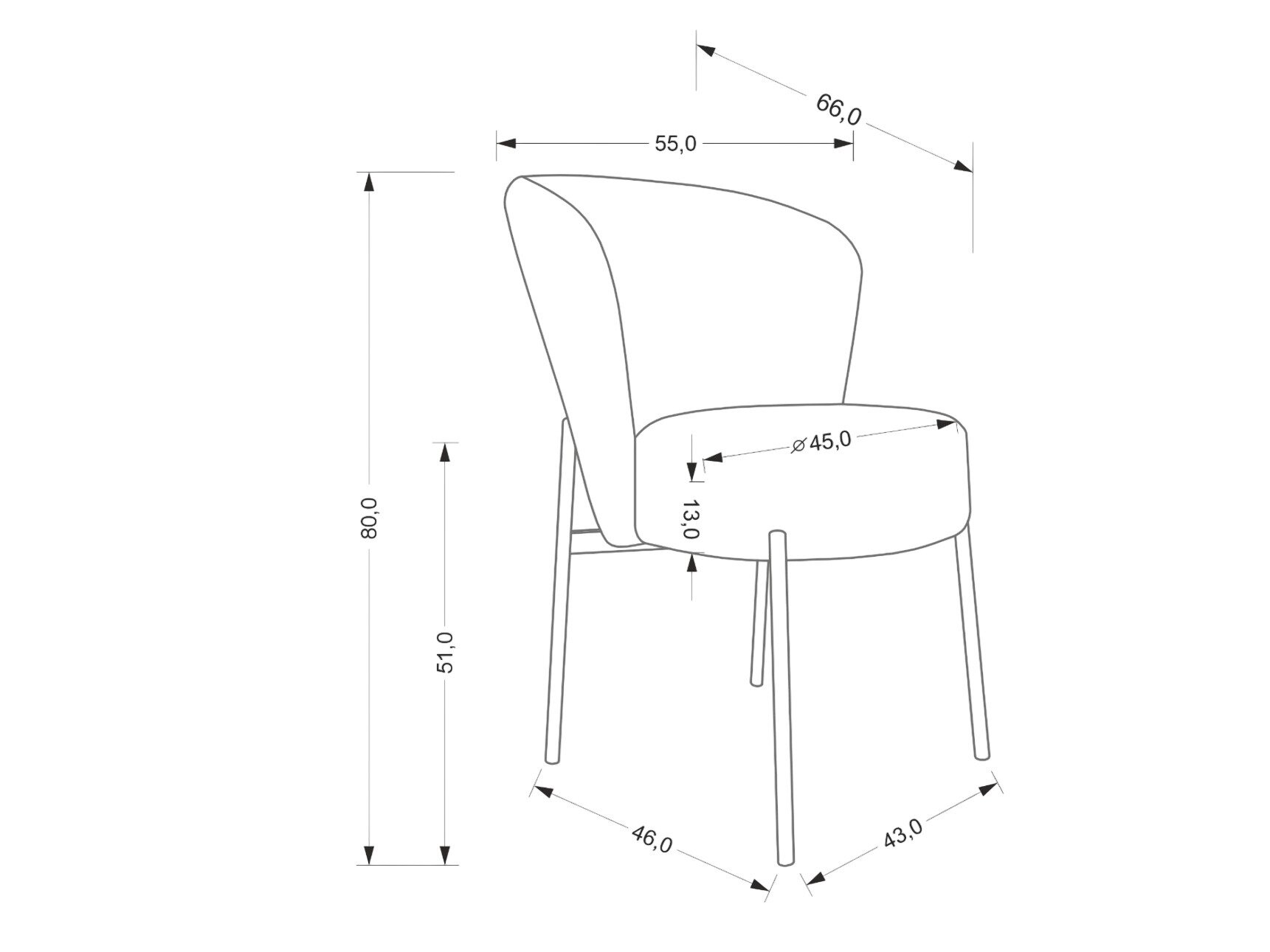 Stol Houston 2034 (Grå)