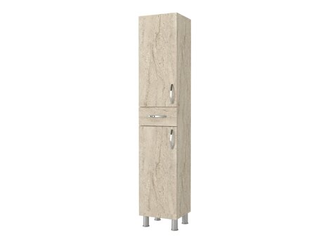 Álló fürdőszoba szekrény Kailua 2657 (Világos Travertine)