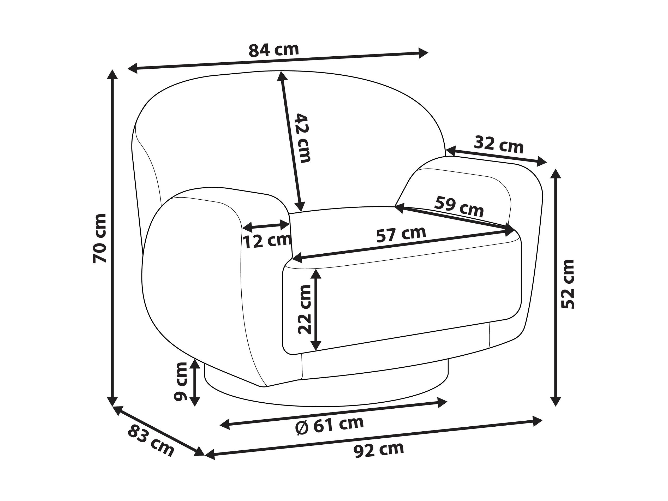 Fotelja Berwyn 2817 (Svijetlo bež)