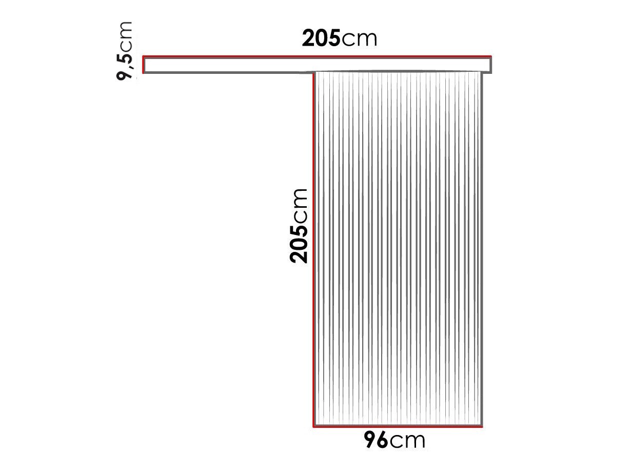 Skydedør Dover 203 (Hvid + Sort)
