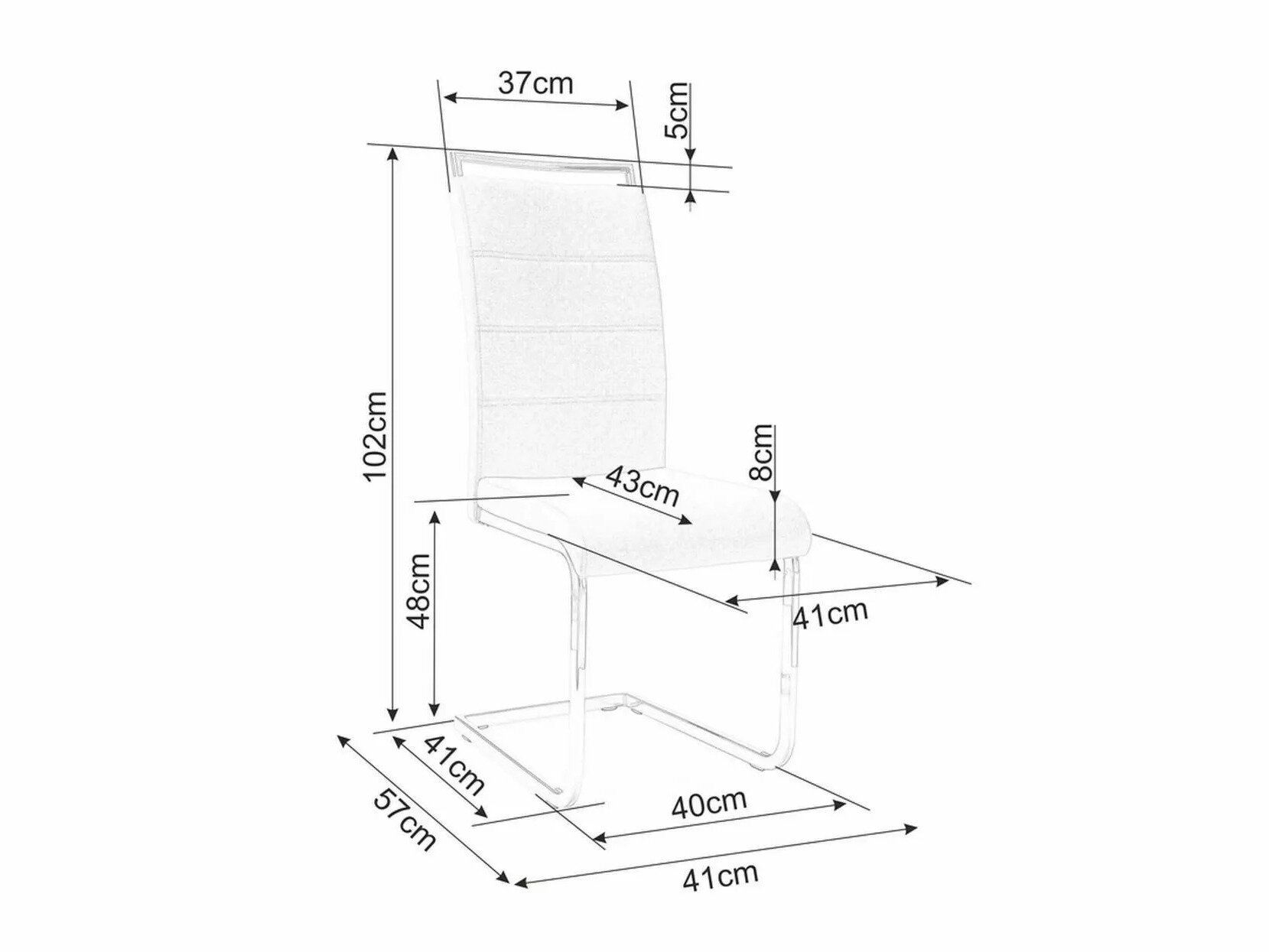 Stol Detroit 881 (Grå)