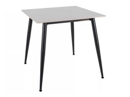 Tafel Detroit 876 (Wit marmer + Zwart)