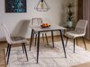Tafel Detroit 876 (Wit marmer + Zwart)