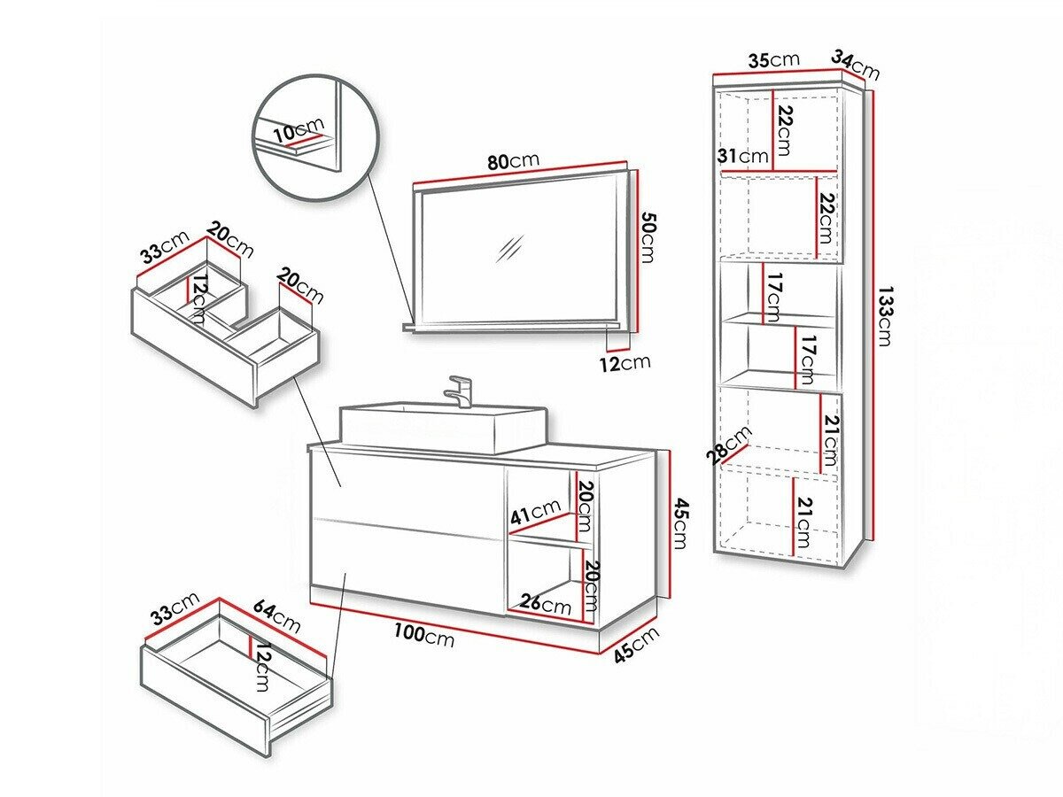 Badeværelsessæt Nauta I (Kashmir + Egetræ)