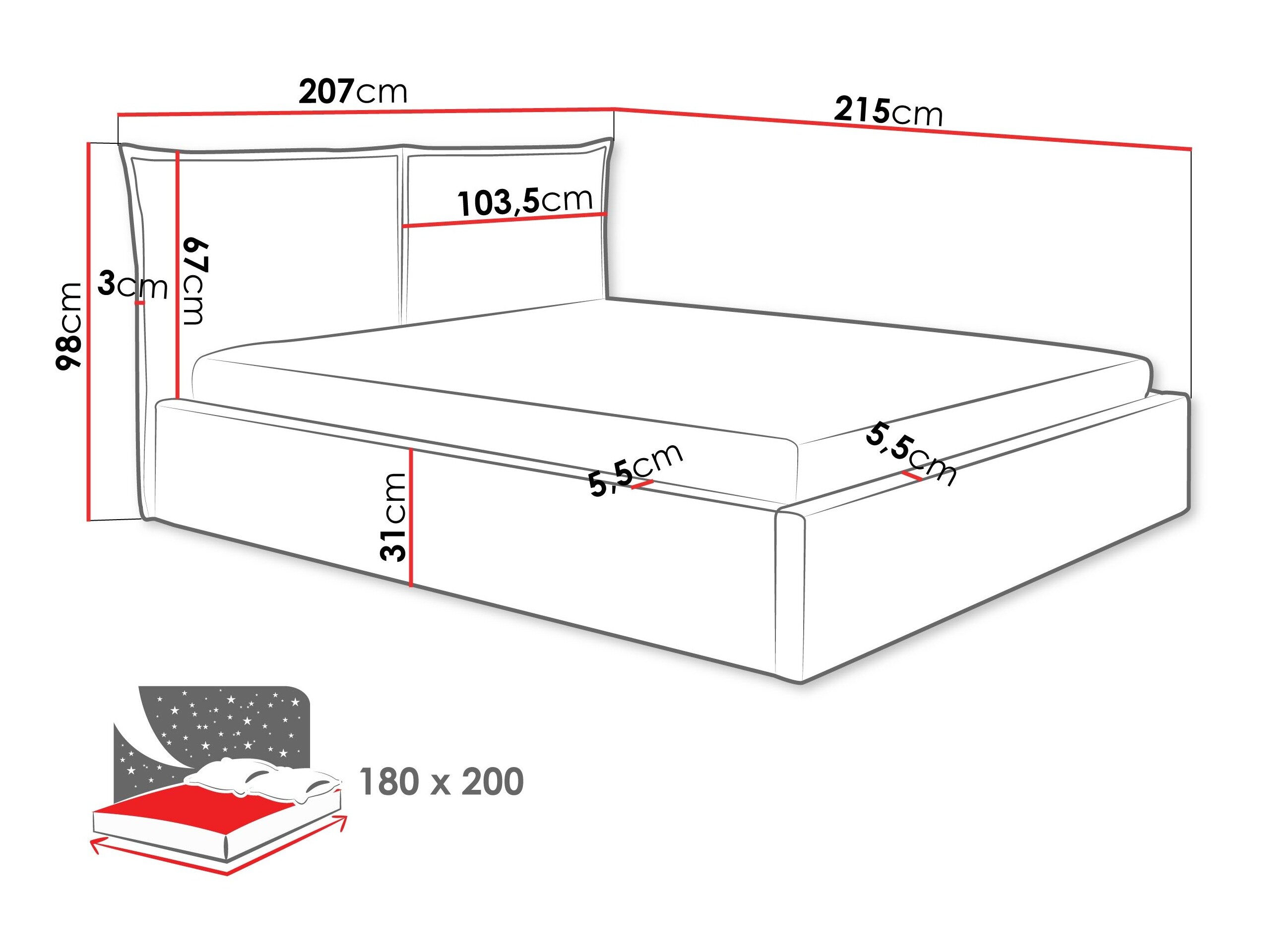 Bed Malden 100 (Kronos 07)