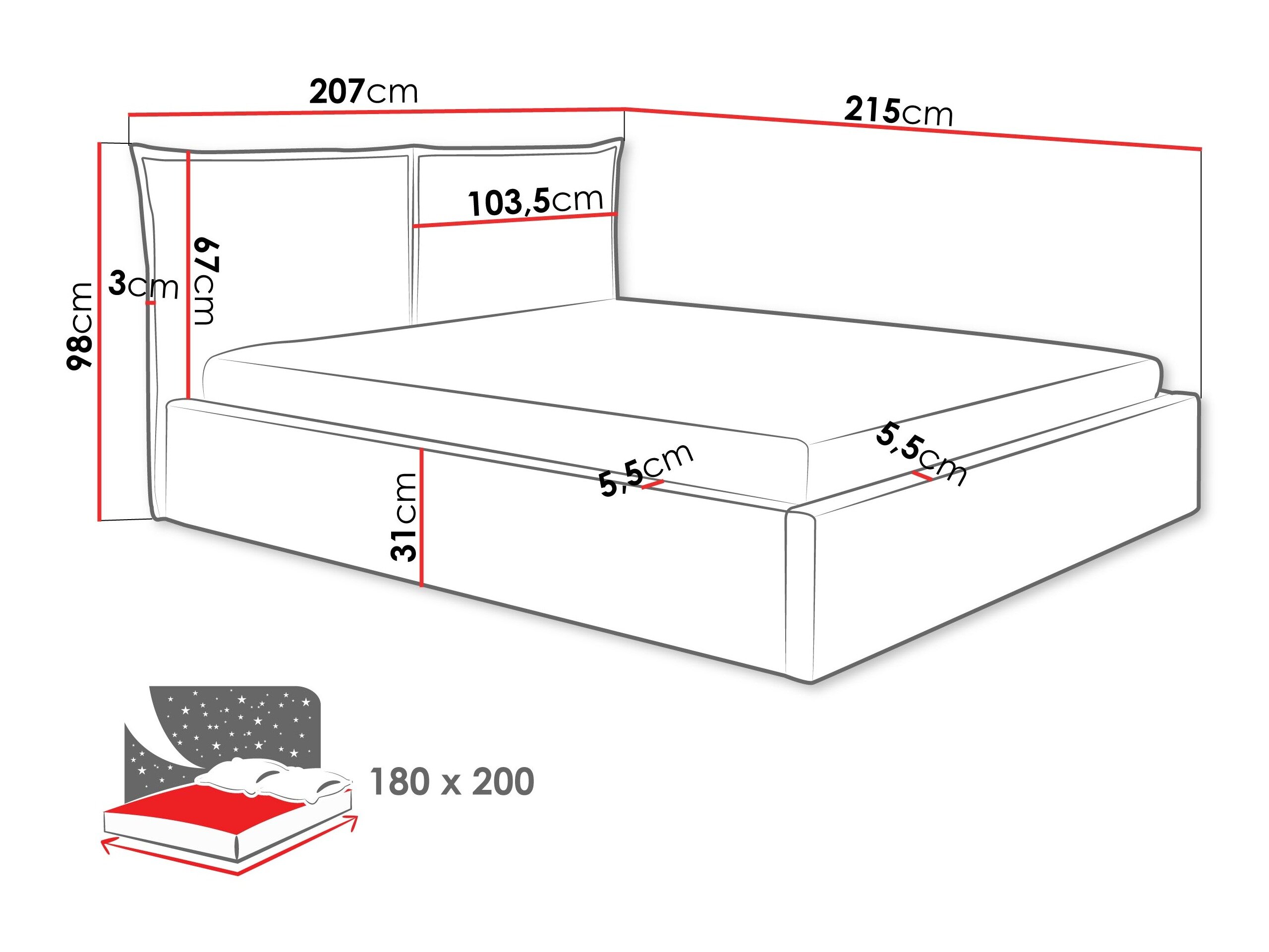 Bed Malden 100 (Paros 05)