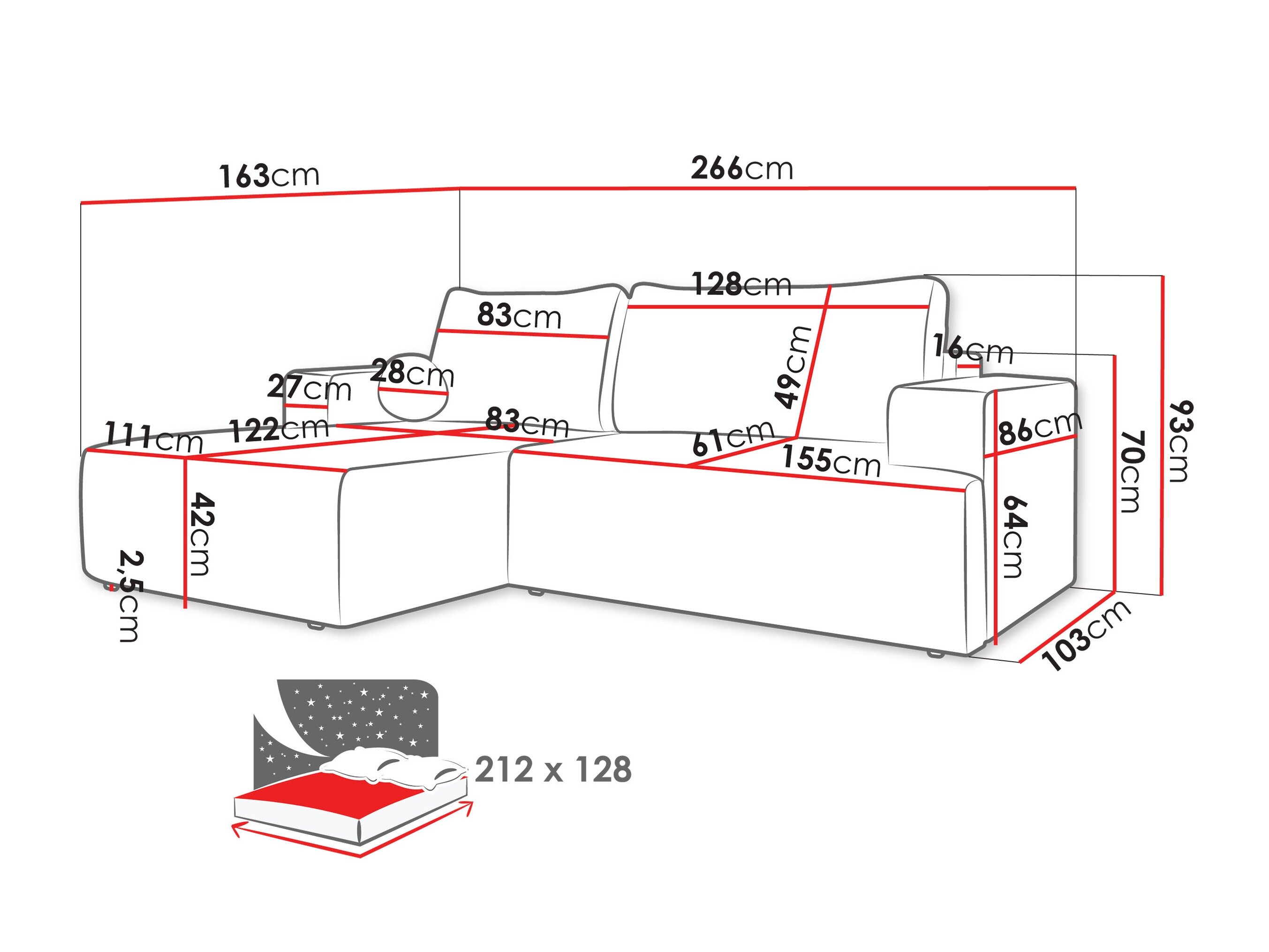 Hjørnesofa Comfivo 456 (Clara 215.10)