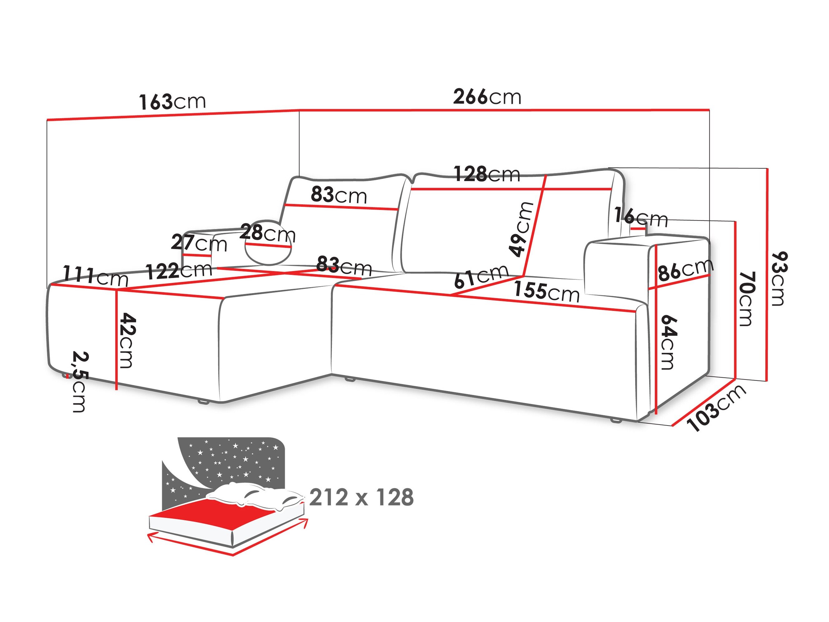 Hjørnesofa Comfivo 456 (Taro 01)
